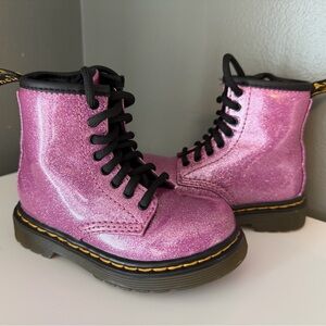 Dr. Martens Pink Glitter Boots